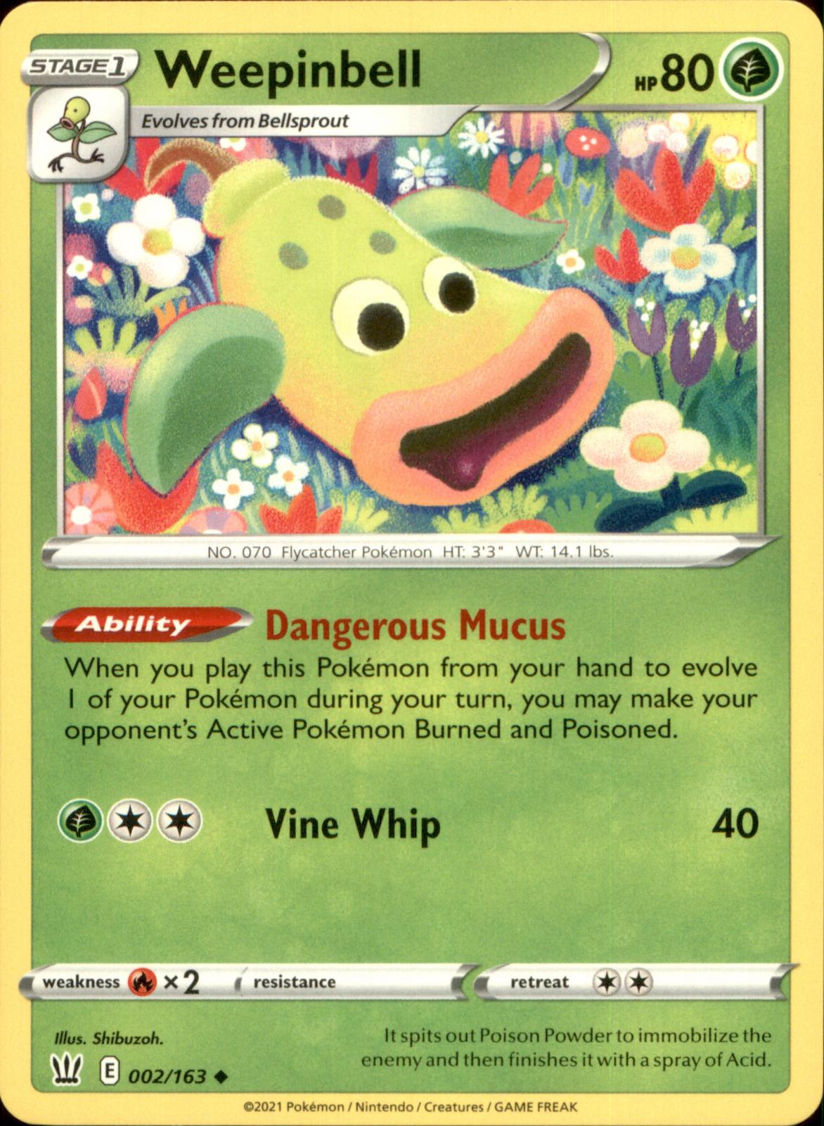 Weepinbell 002/163 Uncommon Battle Styles NM/M