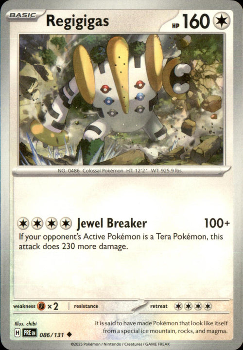 Regigigas 086/131 Uncommon Prismatic Evolutions NM/M