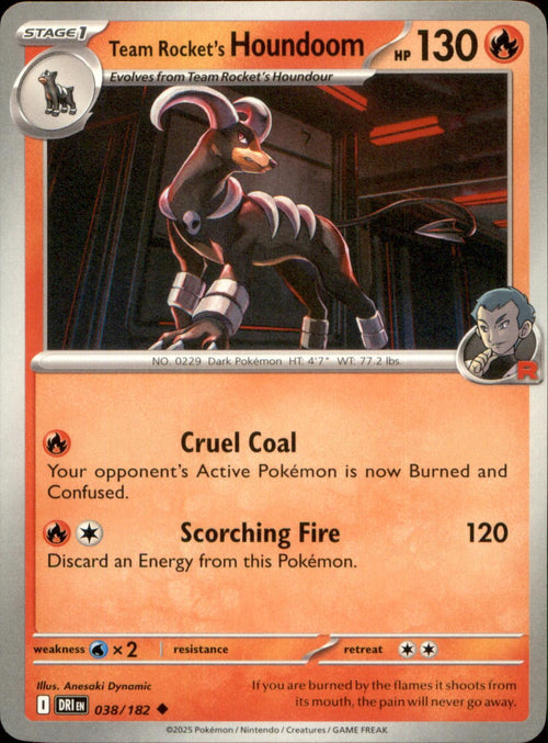 Team Rocket's Houndoom 038/182 Uncommon Destined Rivals NM/M