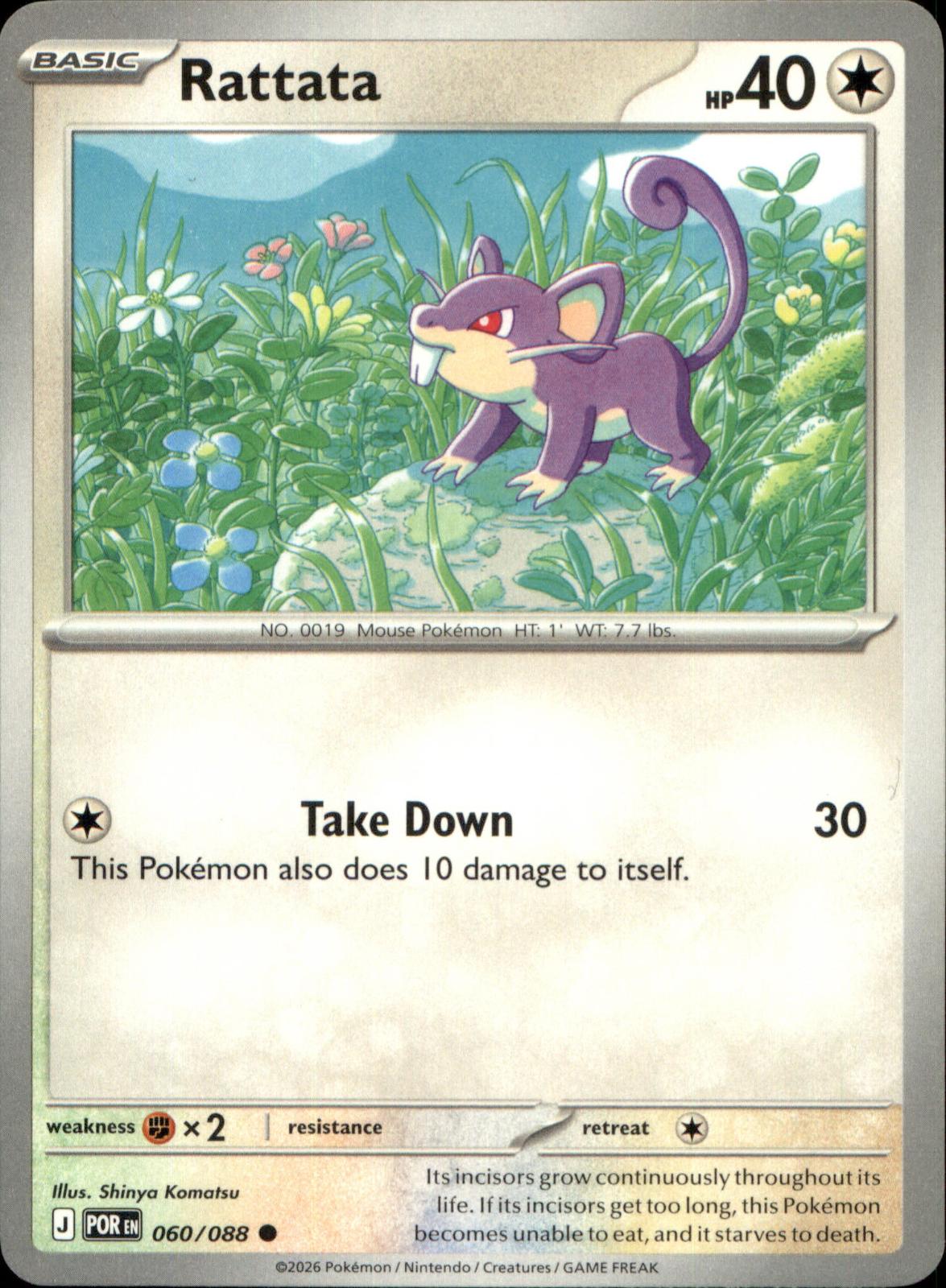 Rattata 060/088 Common Perfect Order NM/M