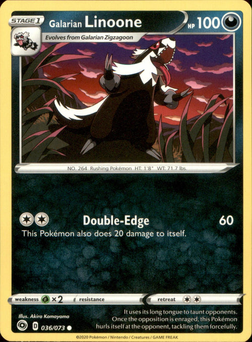 Galarian Linoone 036/073 Common Champion's Path NM/M