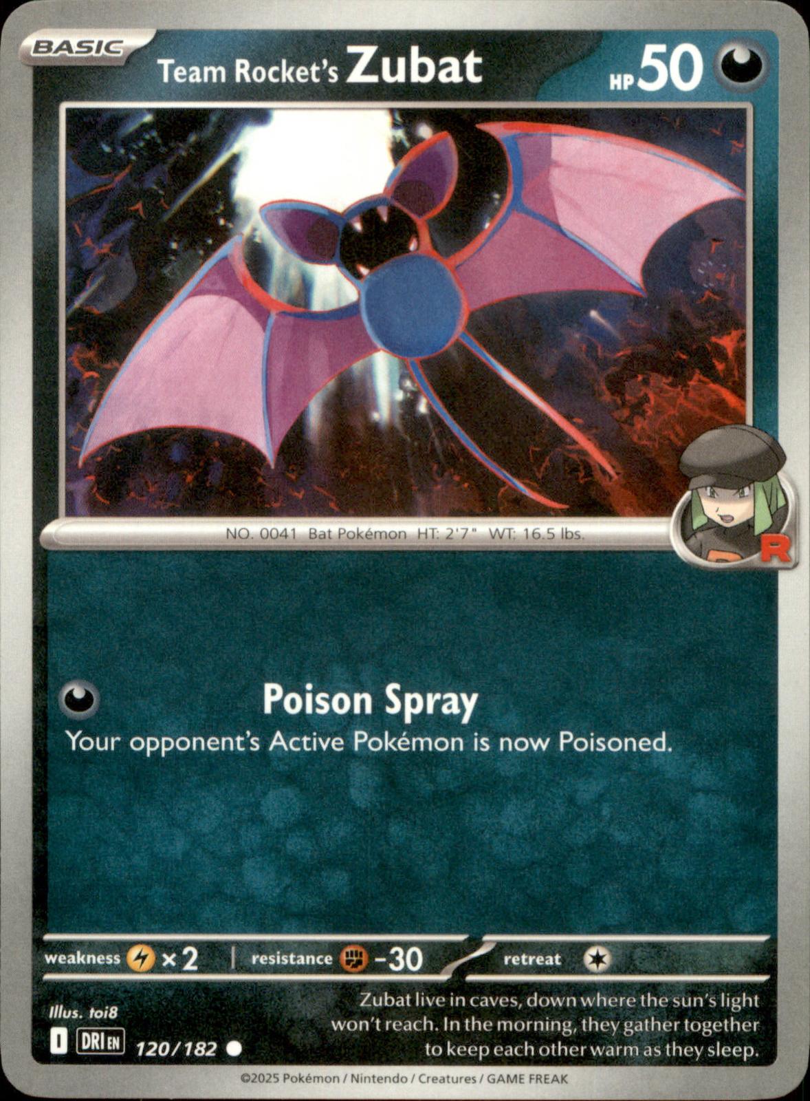 Team Rocket's Zubat 120/182 Common Destined Rivals NM/M