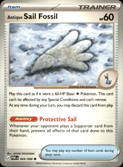 Antique Sail Fossil 069/088 Common Perfect Order NM/M