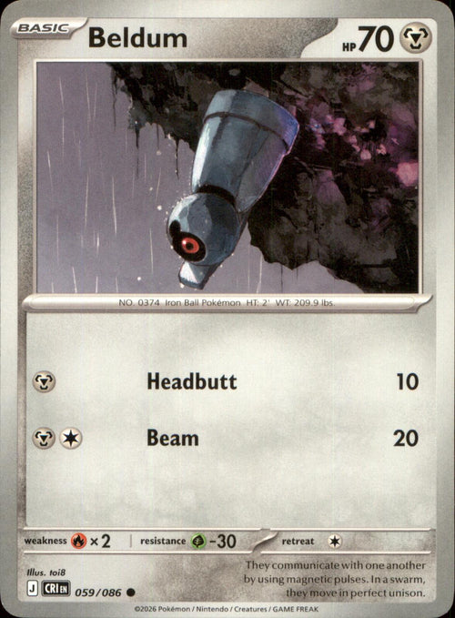 Beldum 059/086 Common Chaos Rising NM/M