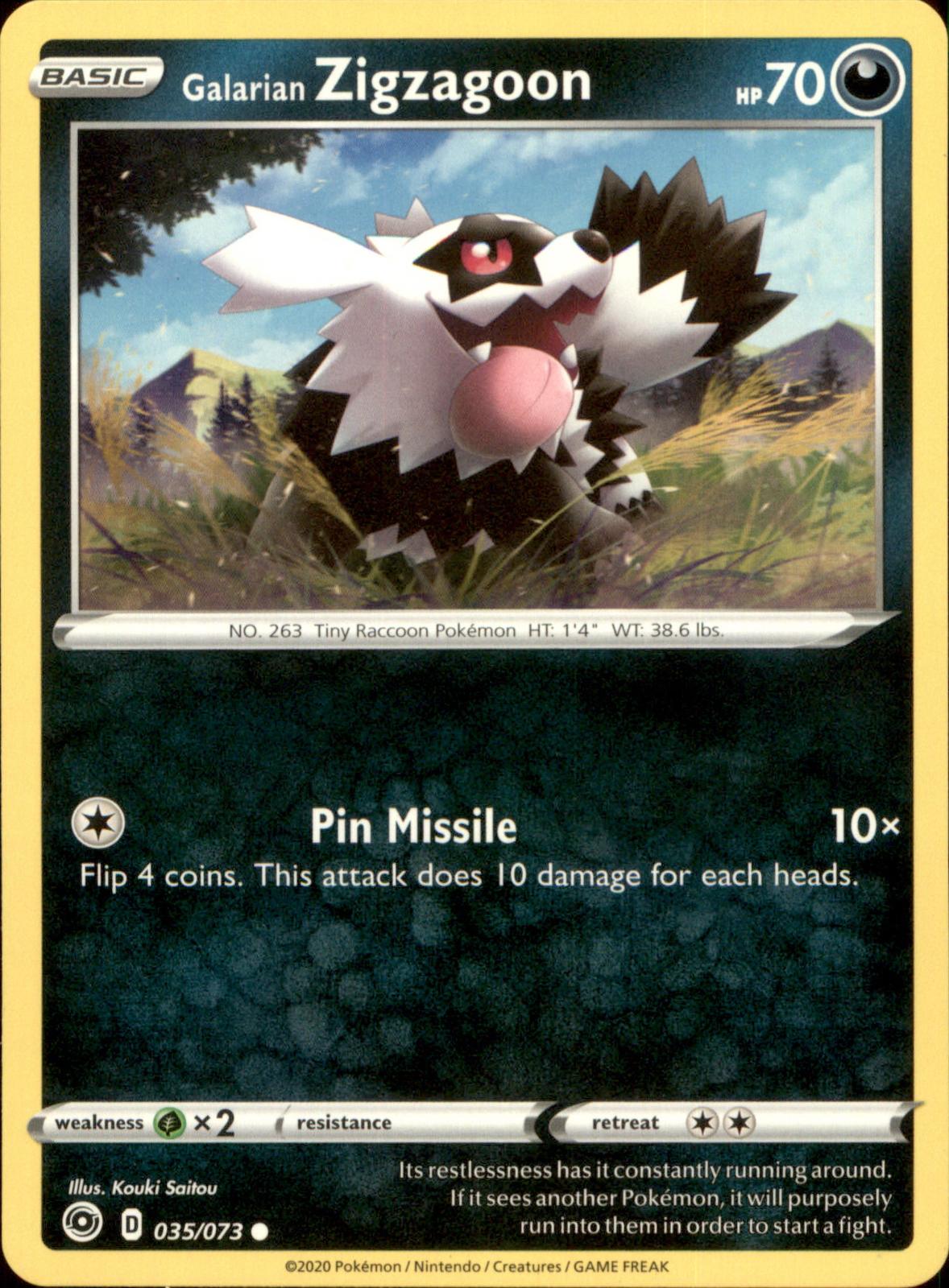 Galarian Zigzagoon 035/073 Common Champion's Path NM/M