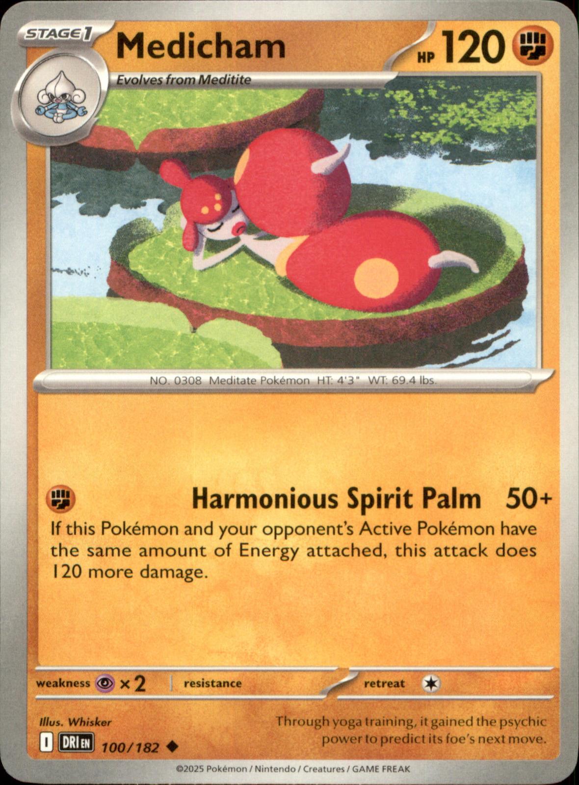 Medicham 100/182 Uncommon Destined Rivals NM/M