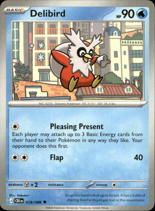 Delibird 018/086 Uncommon Chaos Rising NM/M
