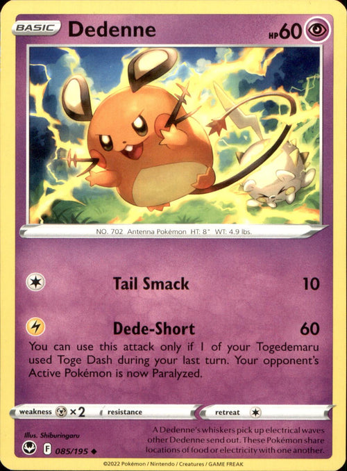 Dedenne 085/195 Uncommon Silver Tempest NM/M