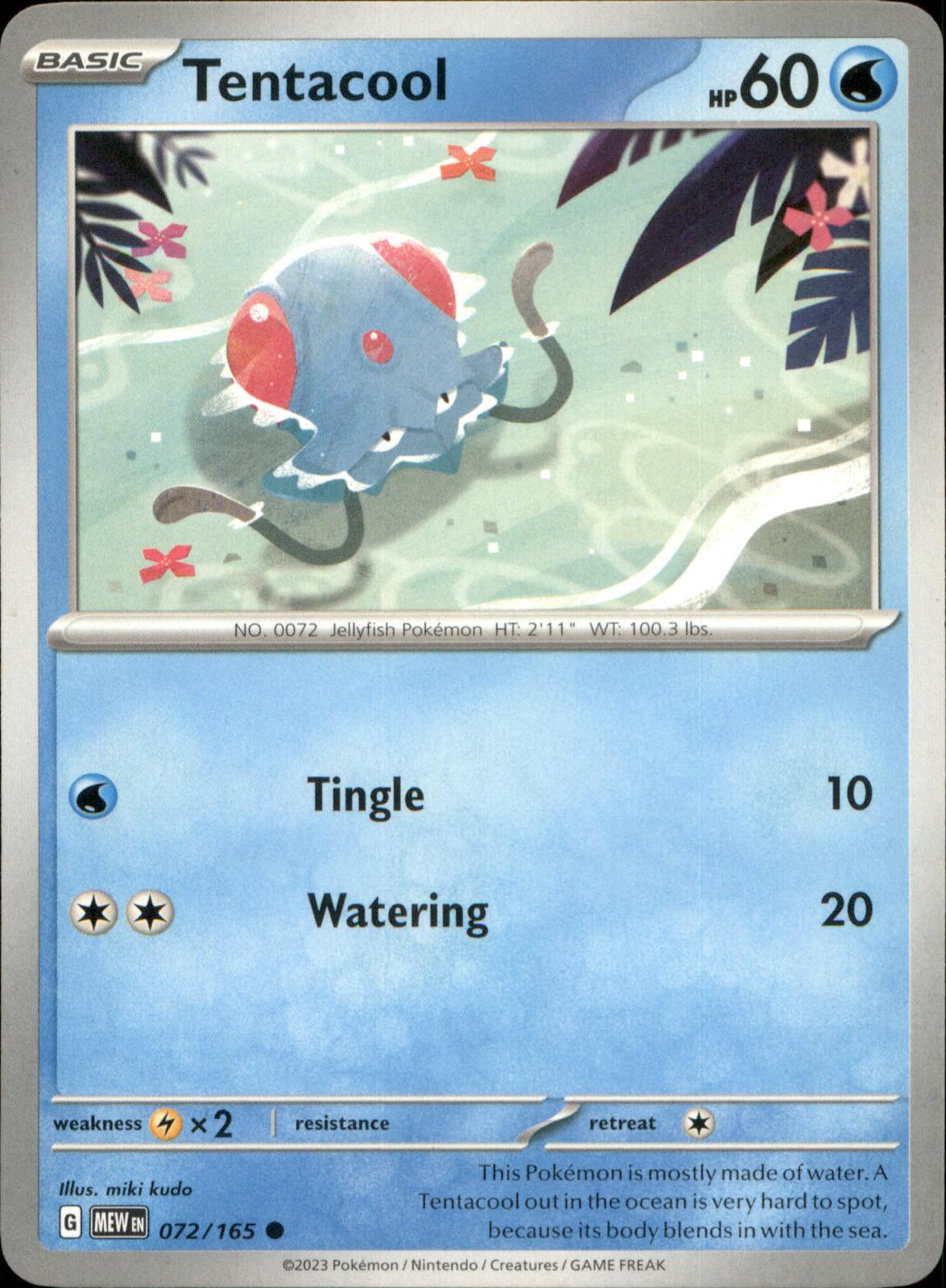 Tentacool 072/165 Common 151 NM/M