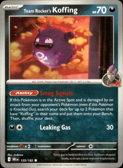 Team Rocket's Koffing 125/182 Common Destined Rivals NM/M