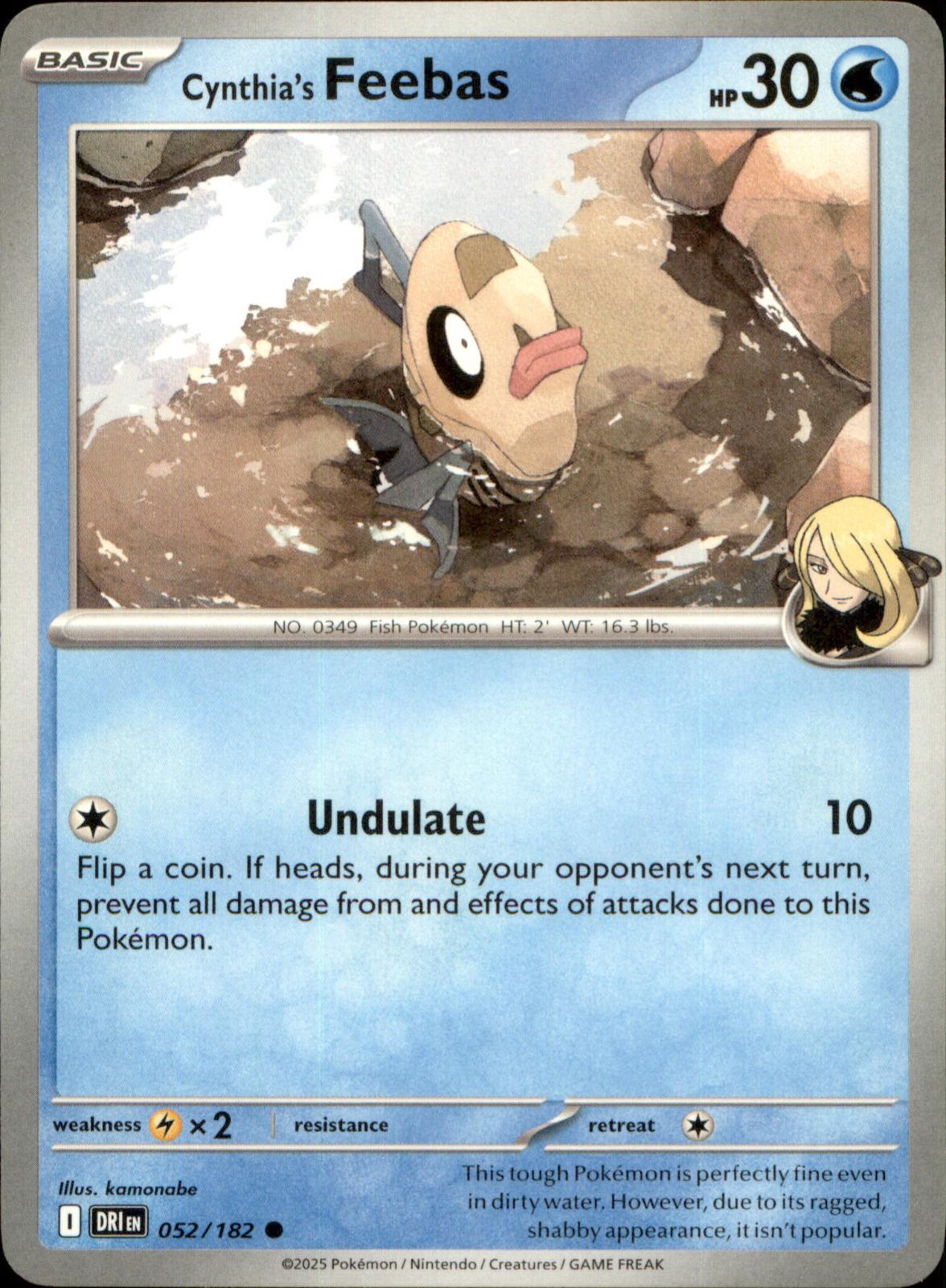 Cynthia's Feebas 052/182 Common Destined Rivals NM/M