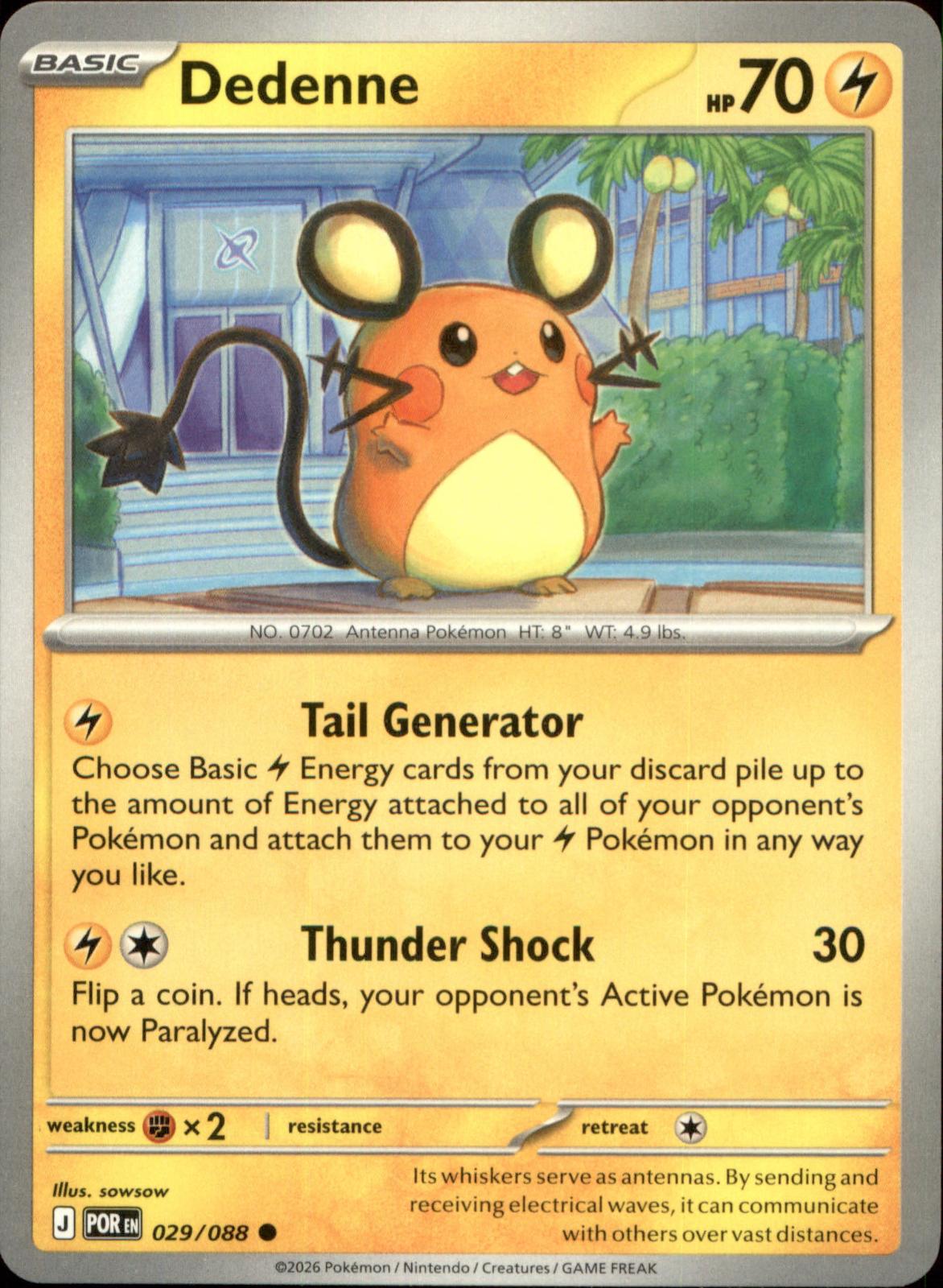 Dedenne 029/088 Common Perfect Order NM/M