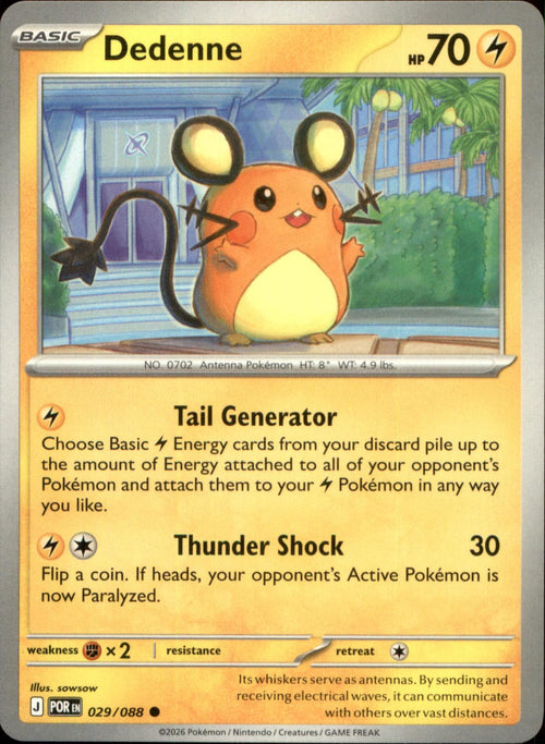 Dedenne 029/088 Common Perfect Order NM/M