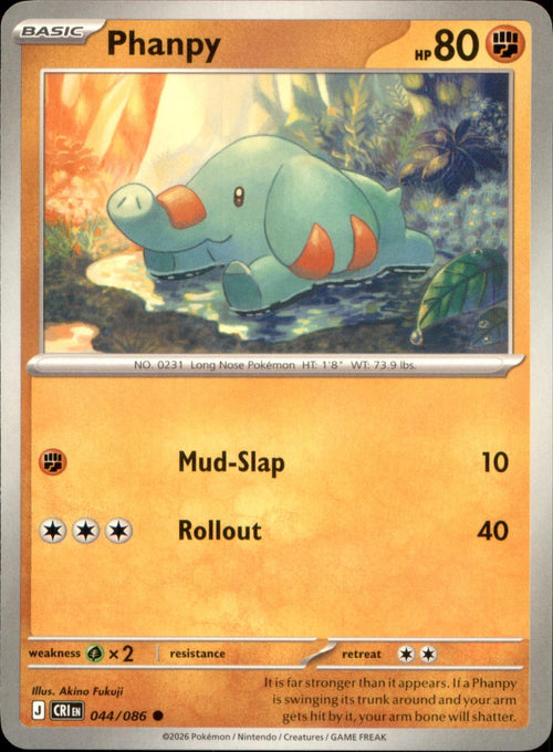 Phanpy 044/086 Common Chaos Rising NM/M