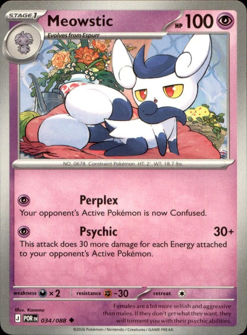 Meowstic 034/088 Uncommon Perfect Order NM/M